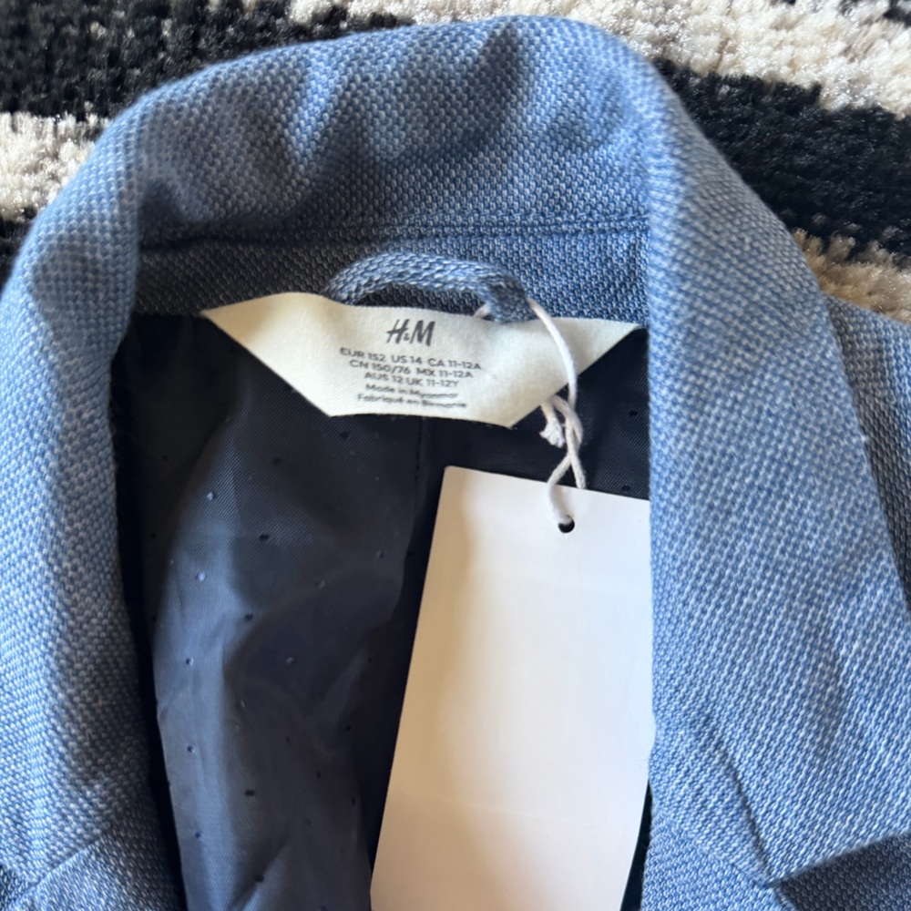 H&M Textured Blue Jacket - Picture 3 of 3